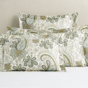 Two (2) Pottery Barn Charlie Paisley standard shams. (20 x 26)